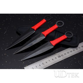 Red rope classic double blade dart throwing knife 3pcs per set UD53013G